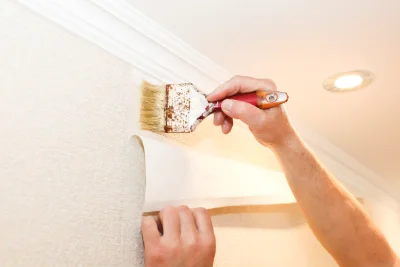 Pose de papier peint aux Aulneaux — revêtements muraux et toiles de verre